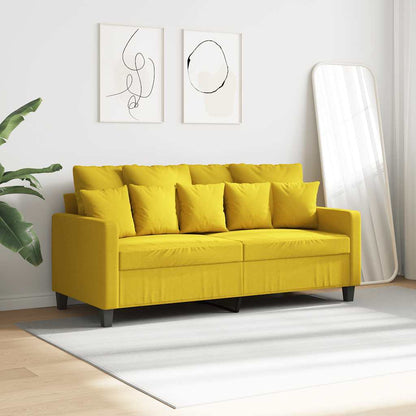 2-Sitzer-Sofa Hellgelb 140 cm Stoff