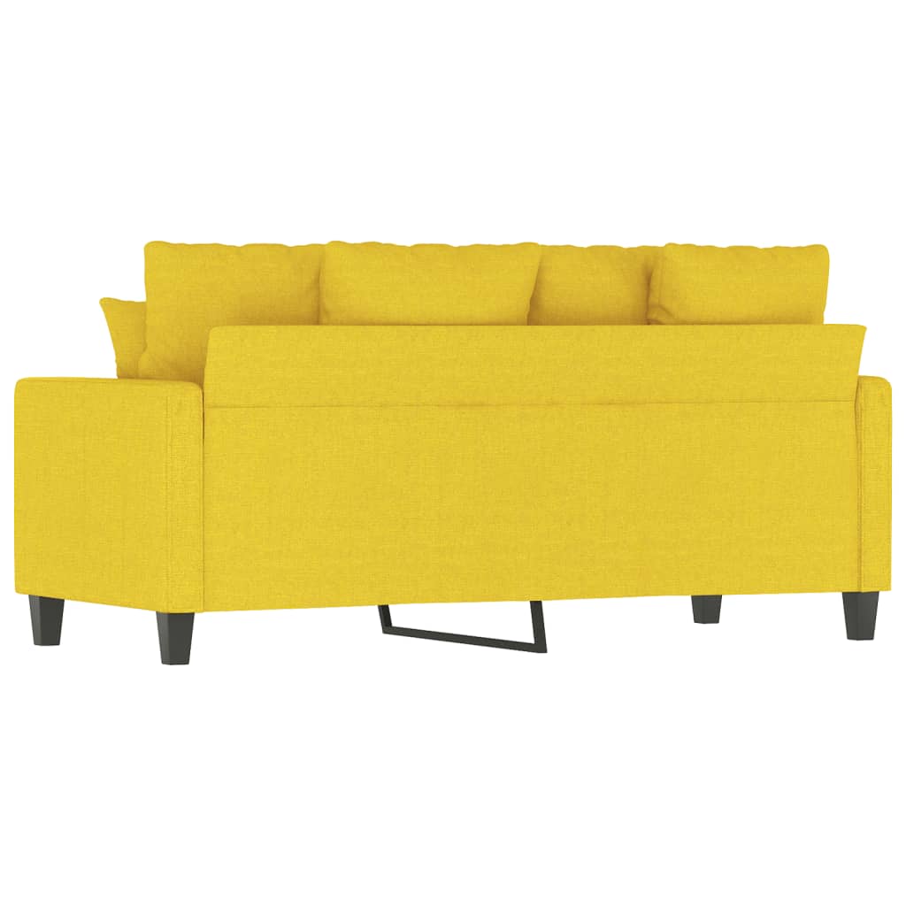 Canapé 2 places tissu jaune clair 140 cm