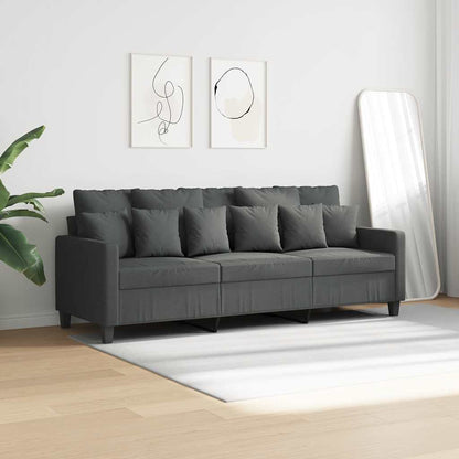 3-Sitzer-Sofa Dunkelgrau 180 cm Stoff