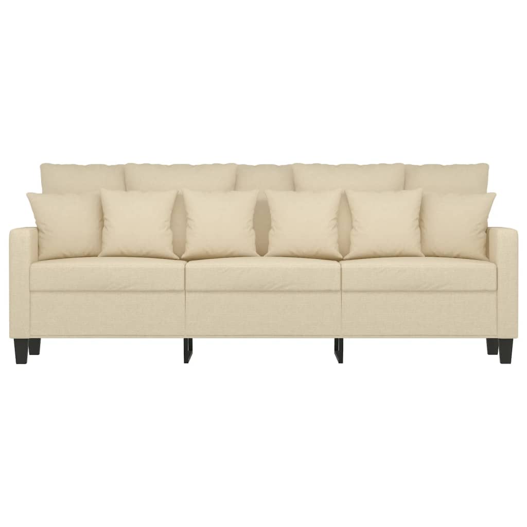 3-Sitzer-Sofa Creme 180 cm Stoff