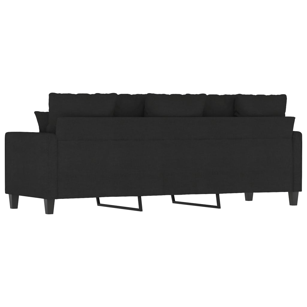 3-Sitzer-Sofa Schwarz 180 cm Stoff