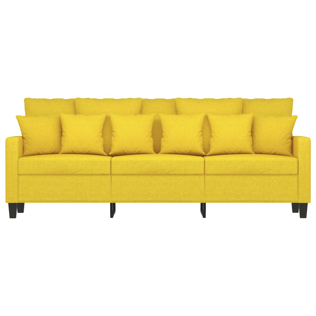 3-Sitzer-Sofa Hellgelb 180 cm Stoff