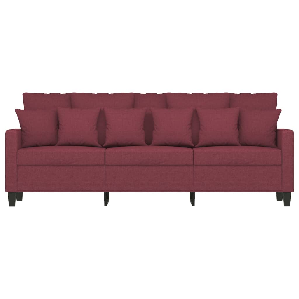 3-Sitzer-Sofa Weinrot 180 cm Stoff