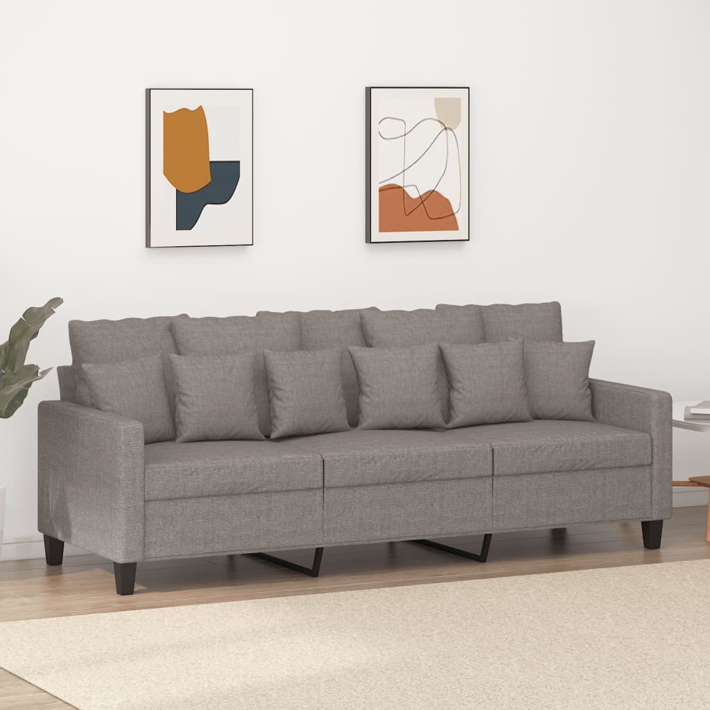 3-Sitzer-Sofa Taupe 180 cm Stoff