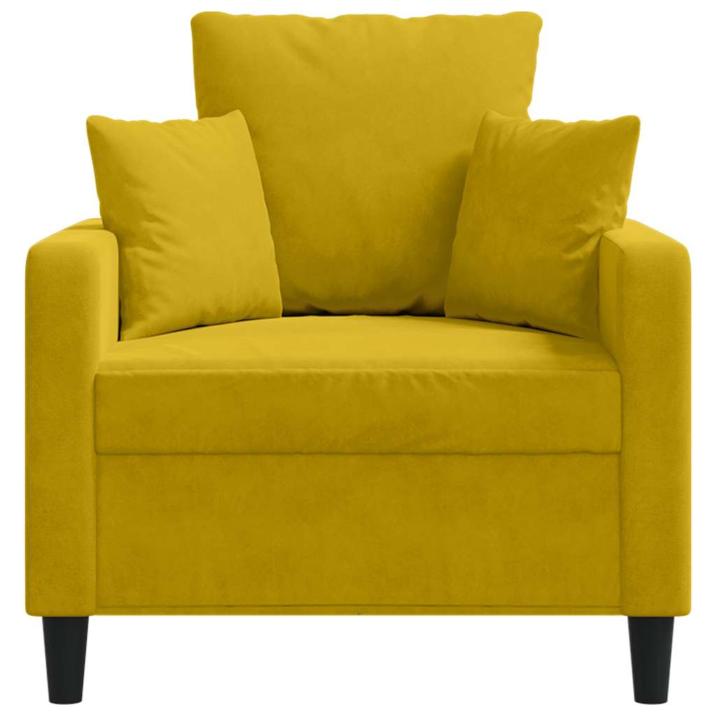 Sessel Gelb 60 cm Samt