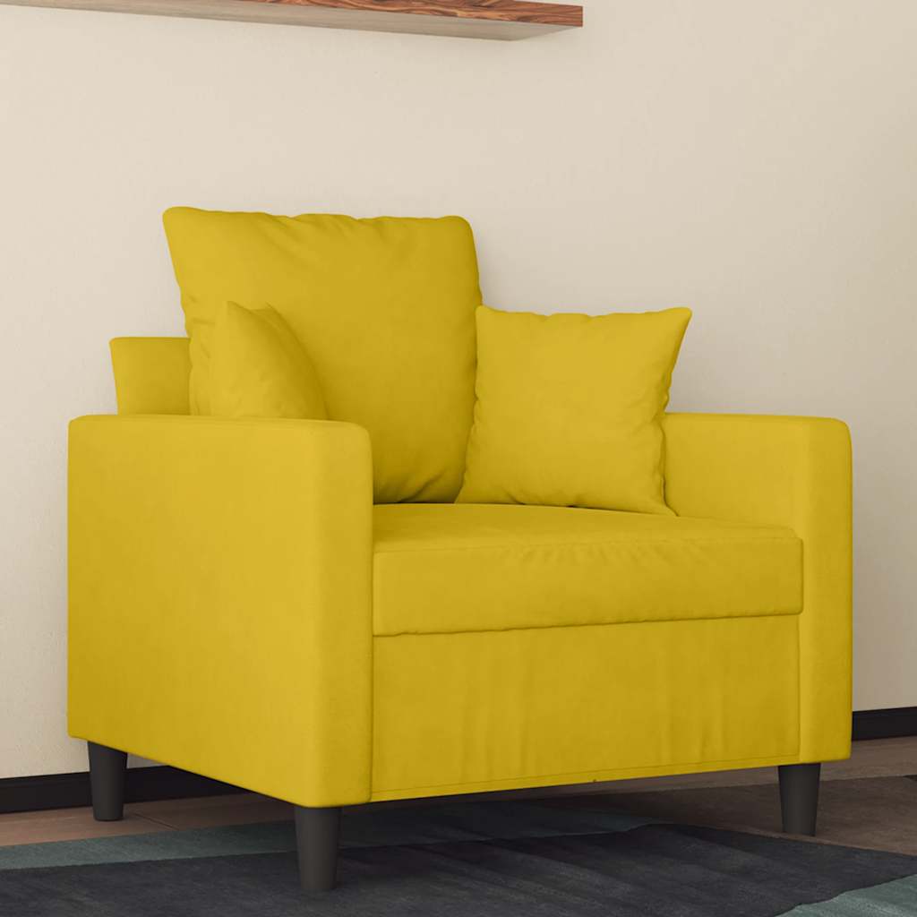 Sessel Gelb 60 cm Samt