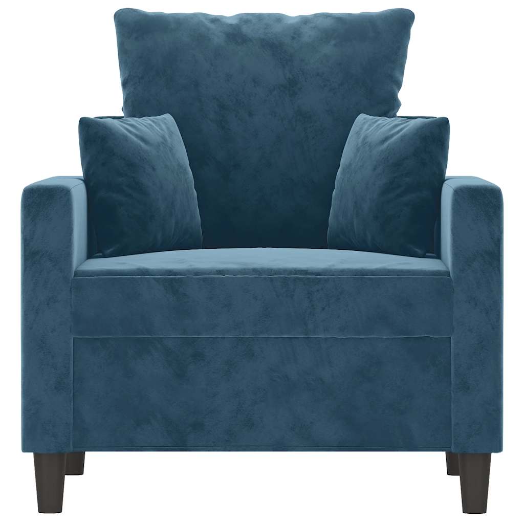 Sessel Blau 60 cm Samt