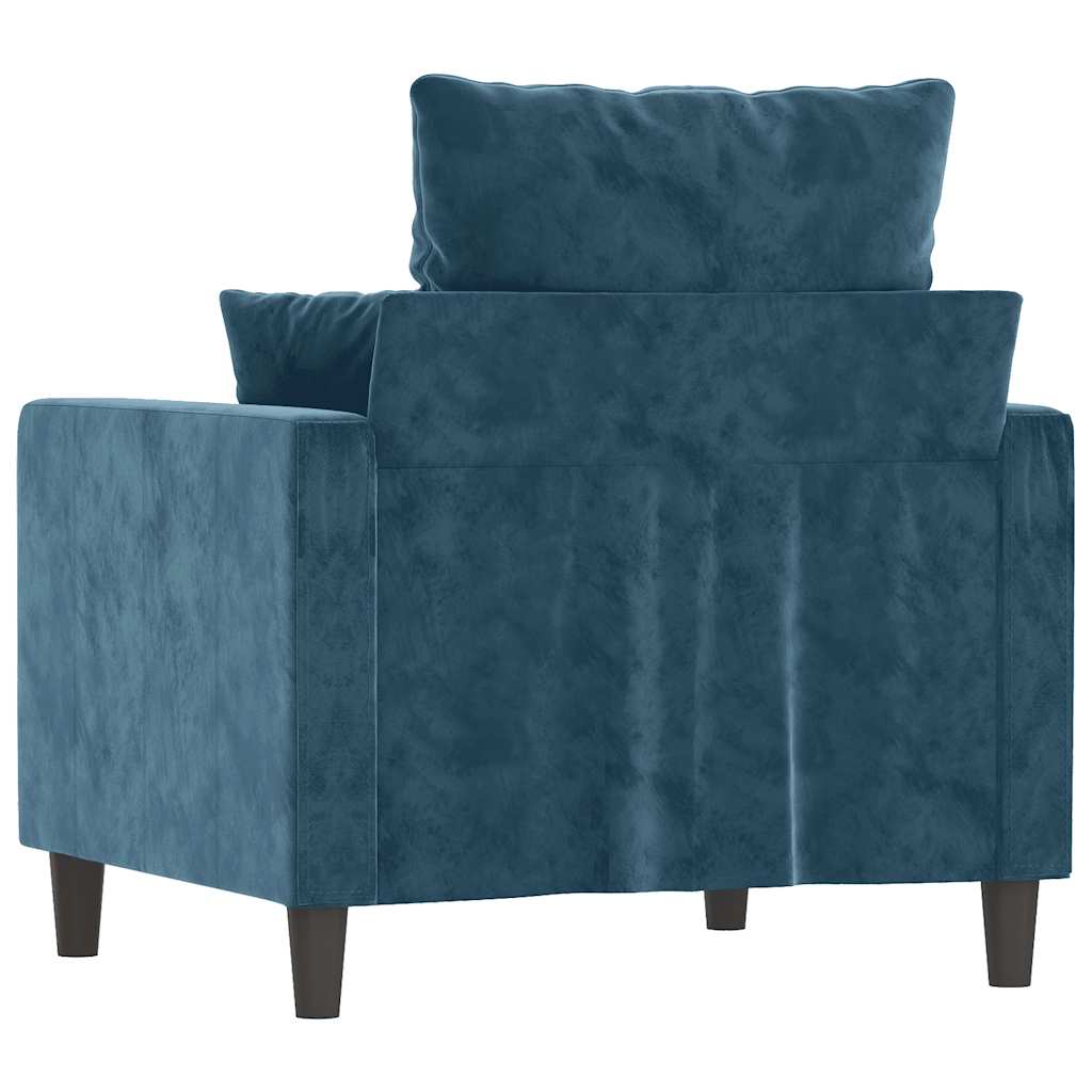 Sessel Blau 60 cm Samt
