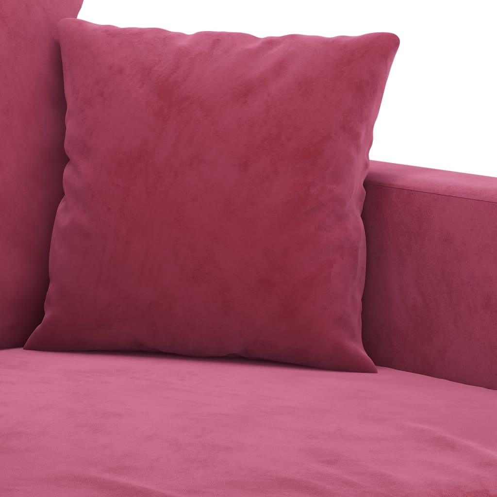 Canapé 2 places bordeaux 120 cm velours