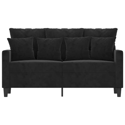 2-Sitzer-Sofa Schwarz 120 cm Samt