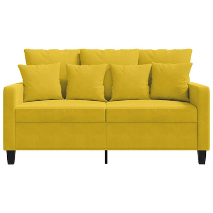 2-Sitzer-Sofa Gelb 120 cm Samt
