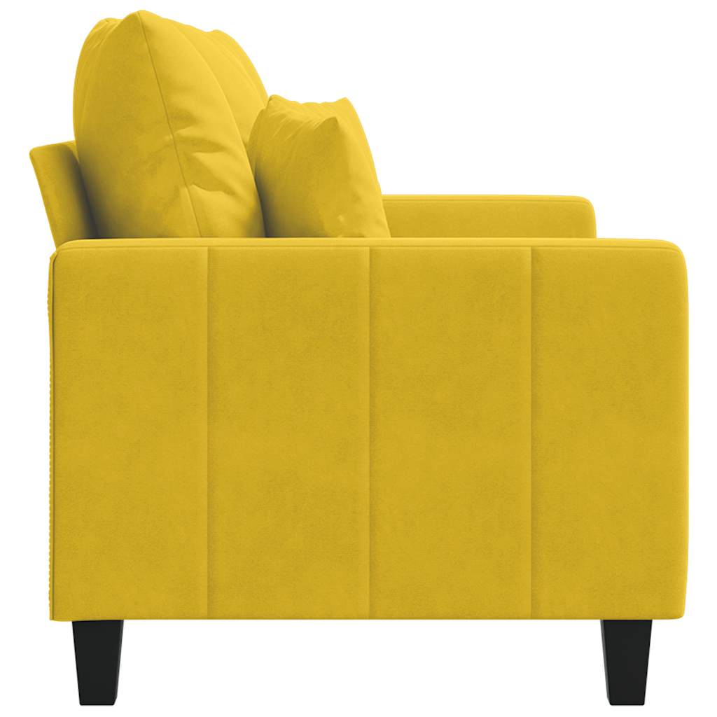 2-Sitzer-Sofa Gelb 120 cm Samt