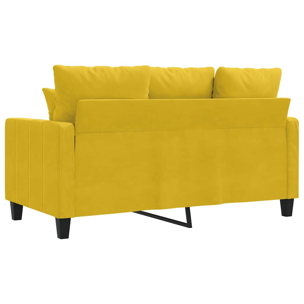 2-Sitzer-Sofa Gelb 120 cm Samt