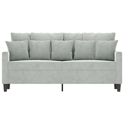 2-Sitzer-Sofa Hellgrau 140 cm Samt