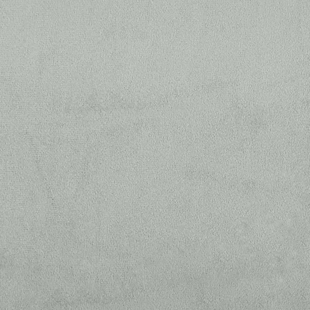 Canapé 2 places gris clair 140 cm velours