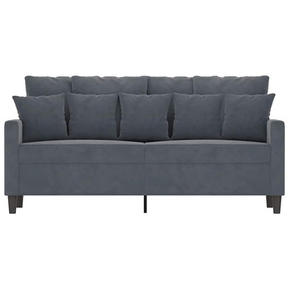 2-Sitzer-Sofa Dunkelgrau 140 cm Samt