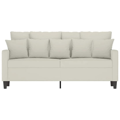 2-Sitzer-Sofa Creme 140 cm Samt