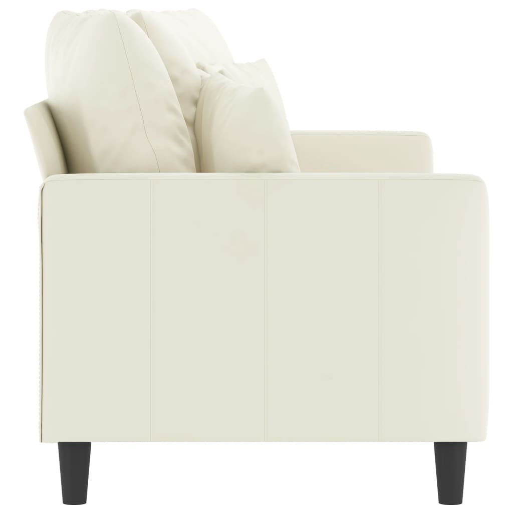 2-Sitzer-Sofa Creme 140 cm Samt