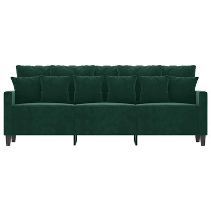 3-Sitzer-Sofa Dunkelgrün 180 cm Samt