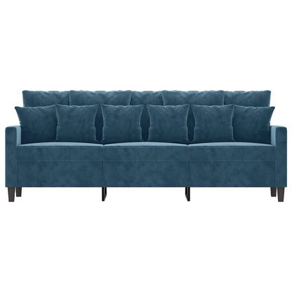 3-Sitzer-Sofa Blau 180 cm Samt