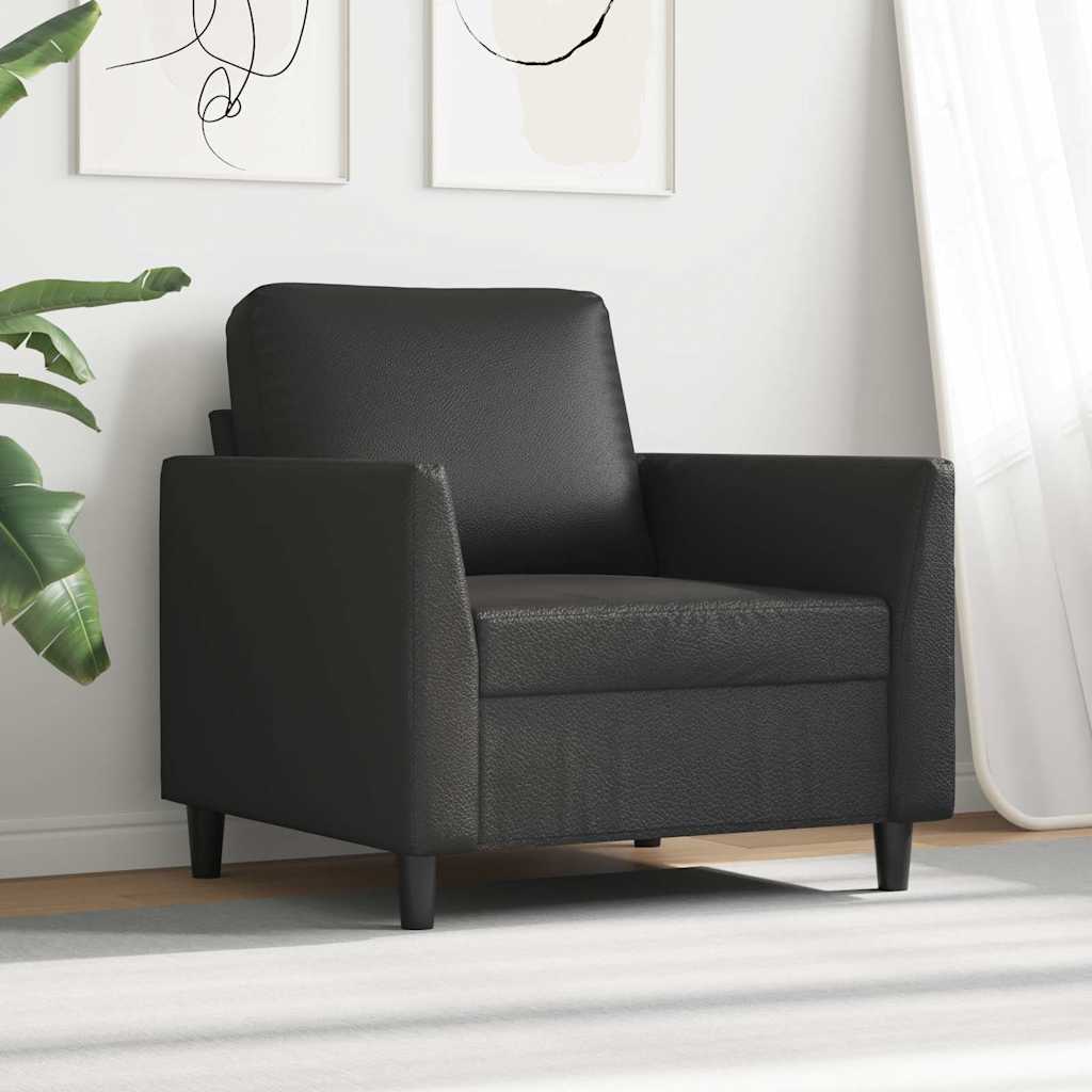 Sessel Schwarz 60 cm Kunstleder