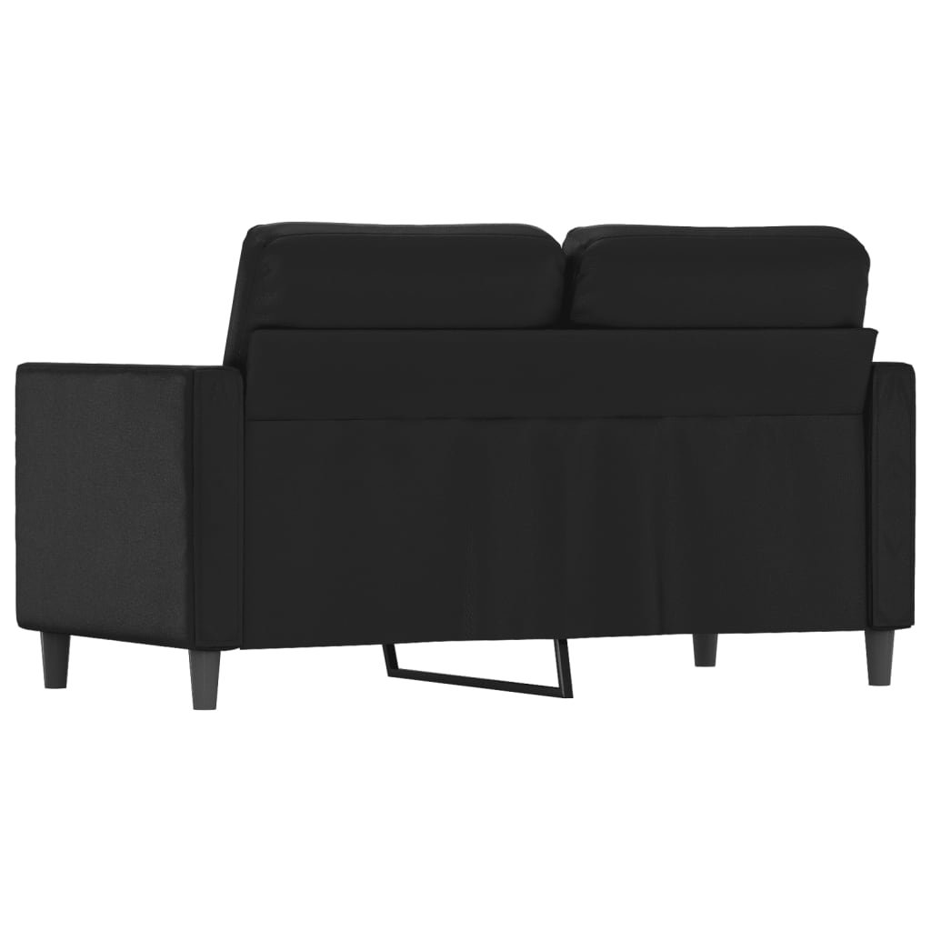 Canapé 2 places noir 120 cm simili cuir