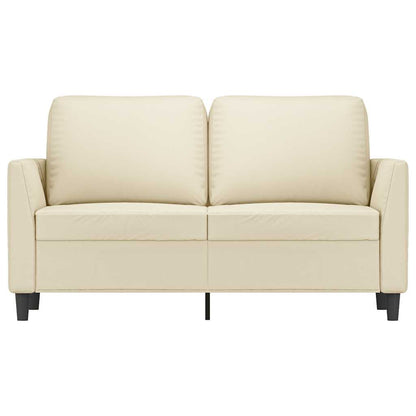 2-Sitzer-Sofa Creme 120 cm Kunstleder