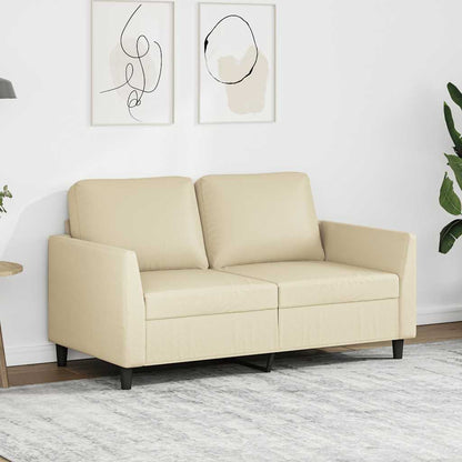 2-Sitzer-Sofa Creme 120 cm Kunstleder