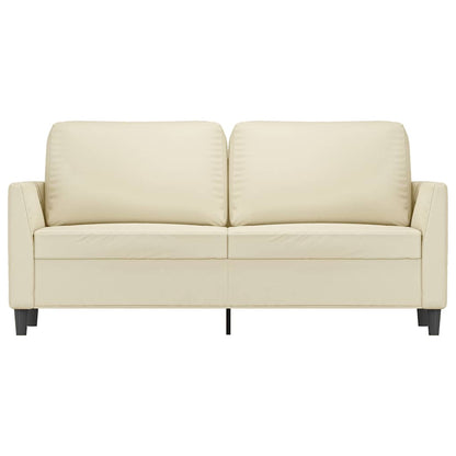 2-Sitzer-Sofa Creme 140 cm Kunstleder