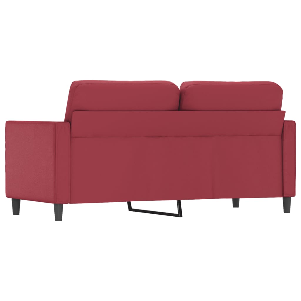 Canapé 2 places bordeaux 140 cm simili cuir