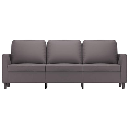 3-Sitzer-Sofa Grau 180 cm Kunstleder