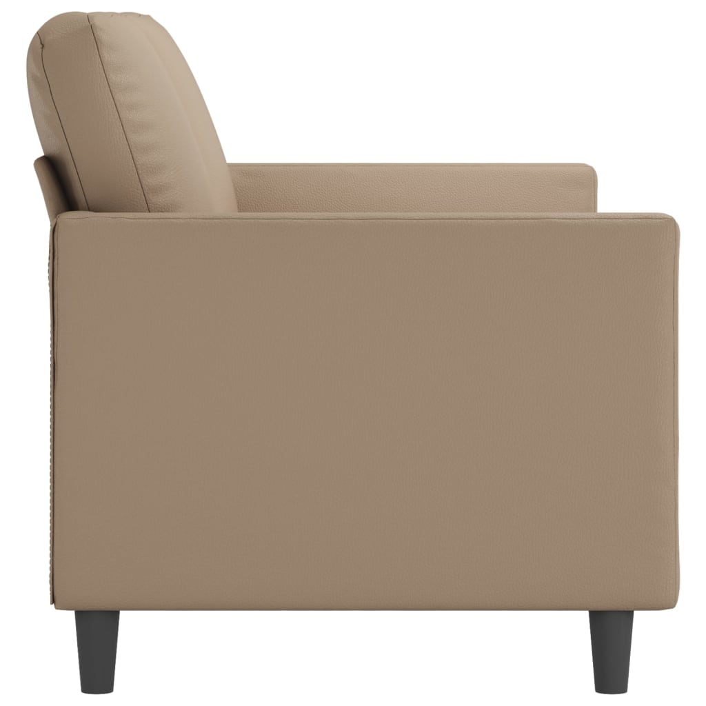 Canapé 3 places marron cappuccino 180 cm simili cuir