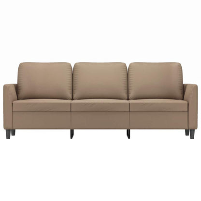 3-Sitzer-Sofa Cappuccino-Braun 180 cm Kunstleder