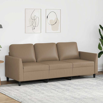 3-Sitzer-Sofa Cappuccino-Braun 180 cm Kunstleder