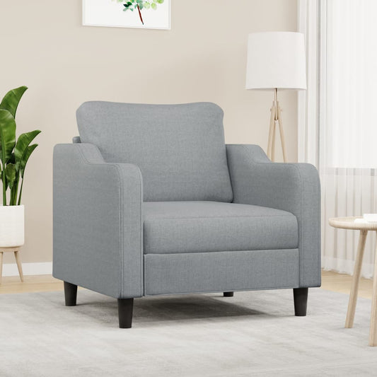 Fauteuil gris clair 60 cm tissu