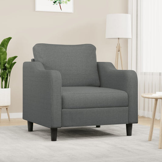Fauteuil gris foncé 60 cm tissu