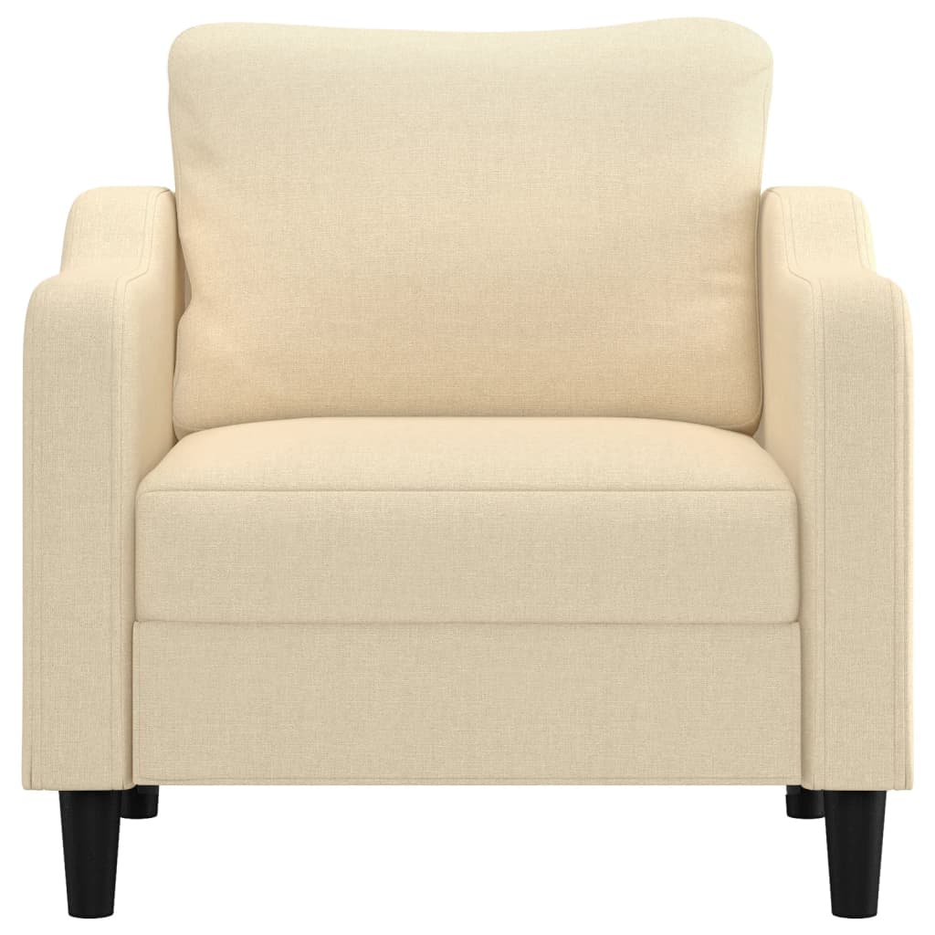 Fauteuil crème 60 cm tissu