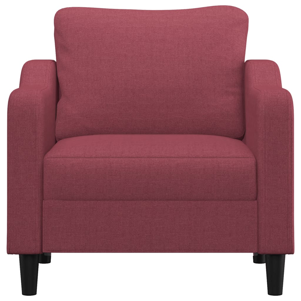 Fauteuil rouge vin 60 cm tissu