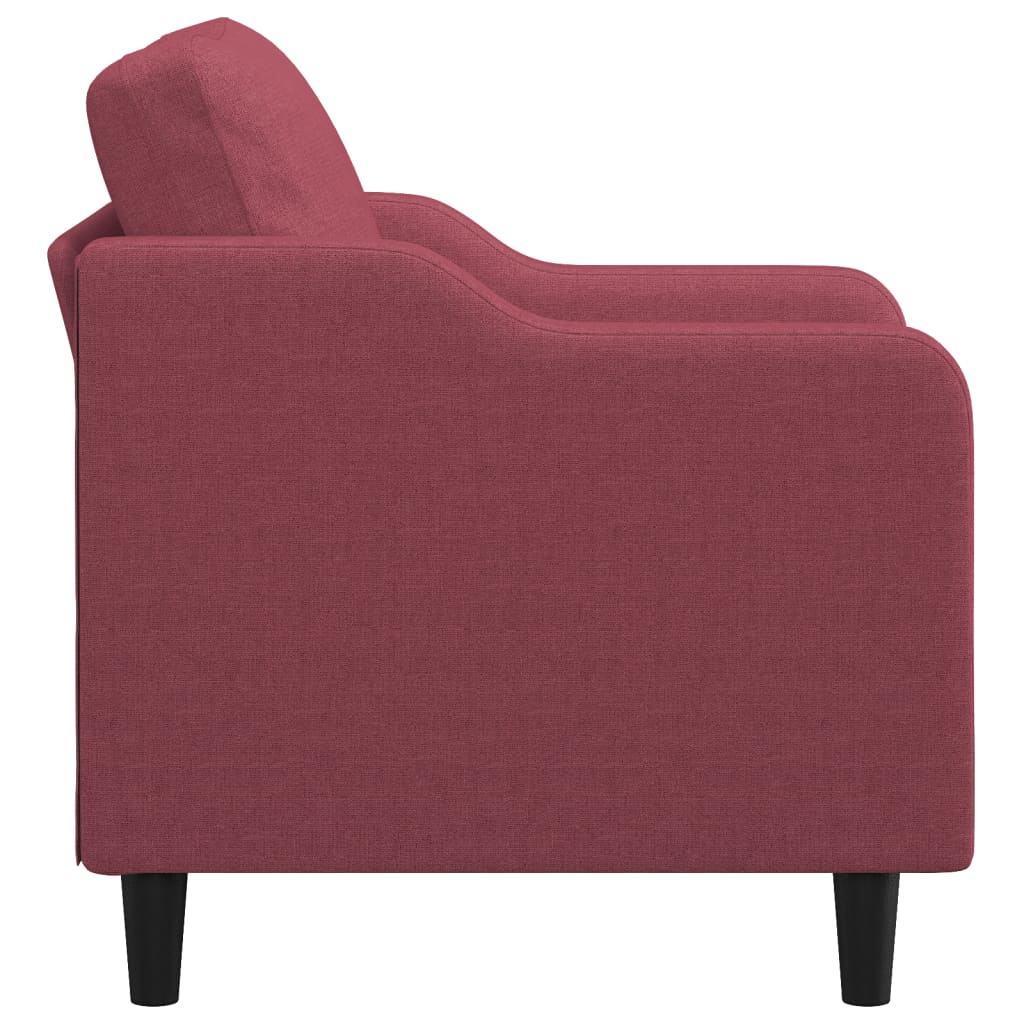 Fauteuil rouge vin 60 cm tissu