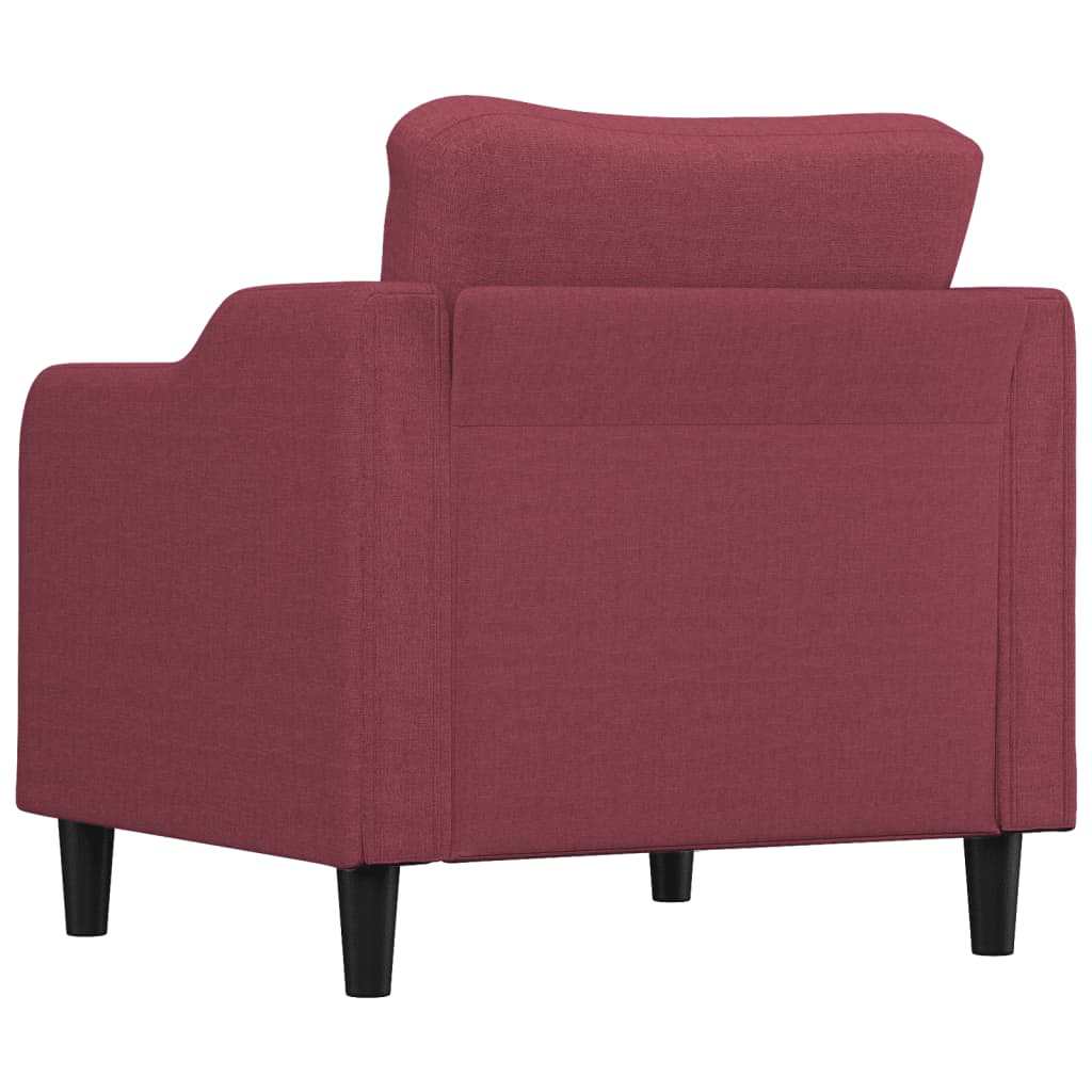 Fauteuil rouge vin 60 cm tissu