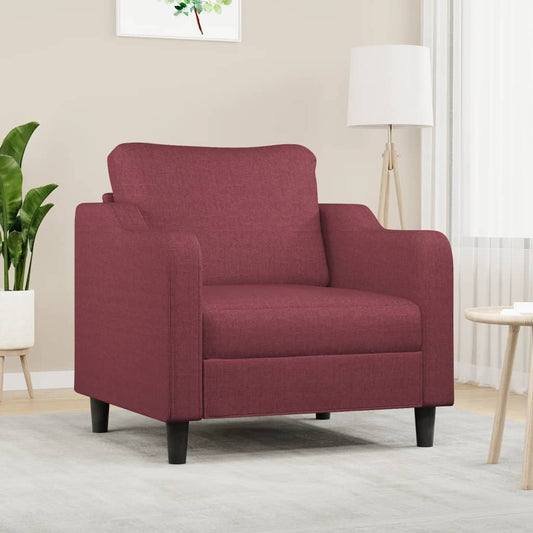 Fauteuil rouge vin 60 cm tissu