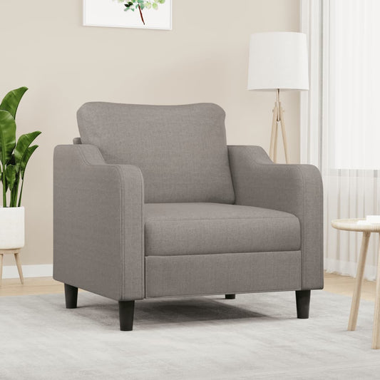 Fauteuil taupe 60 cm tissu