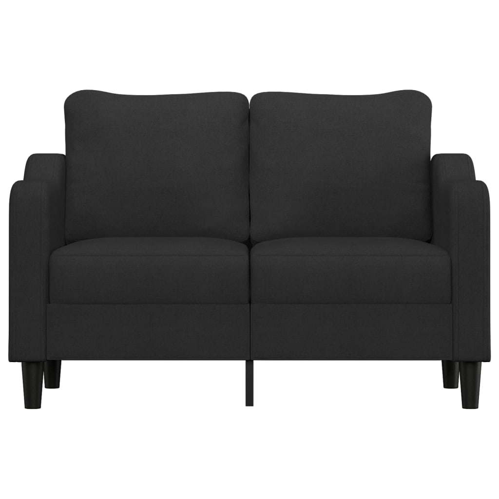 Canapé 2 places tissu noir 120 cm