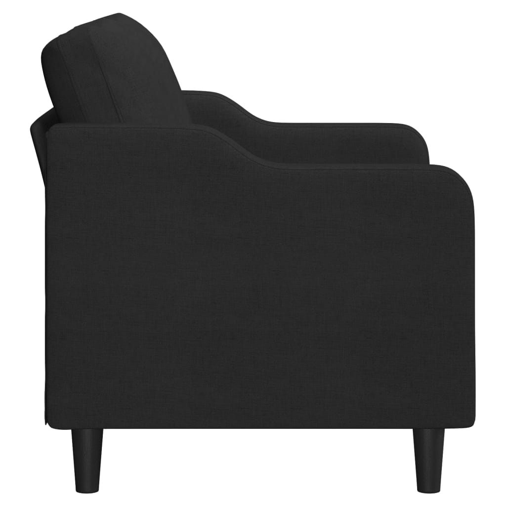 Canapé 2 places tissu noir 120 cm