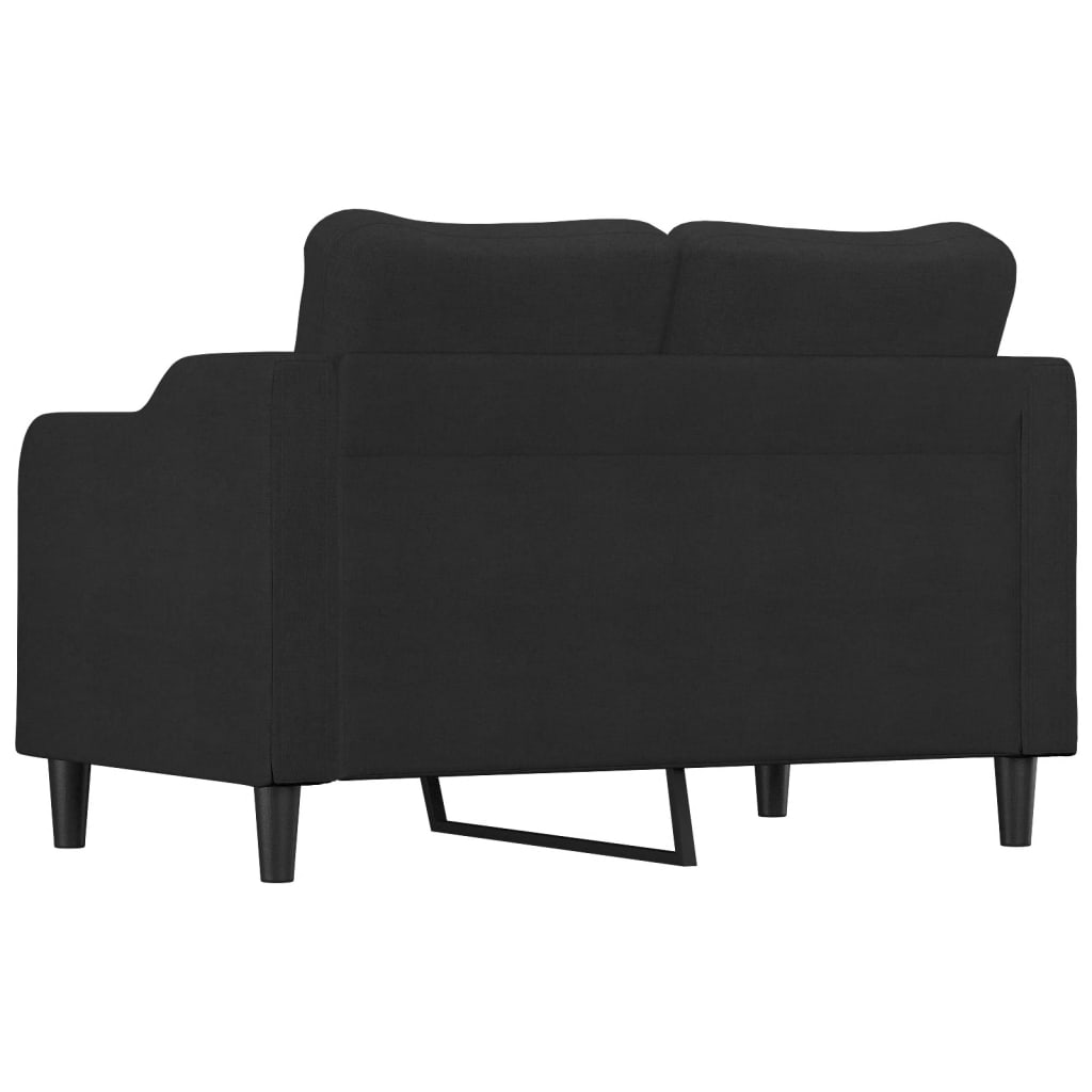 Canapé 2 places tissu noir 120 cm