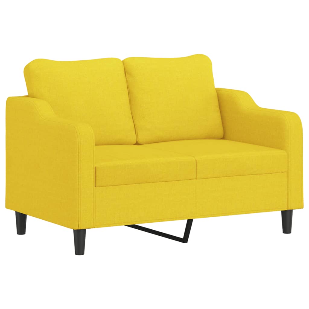 2-Sitzer-Sofa Hellgelb 120 cm Stoff