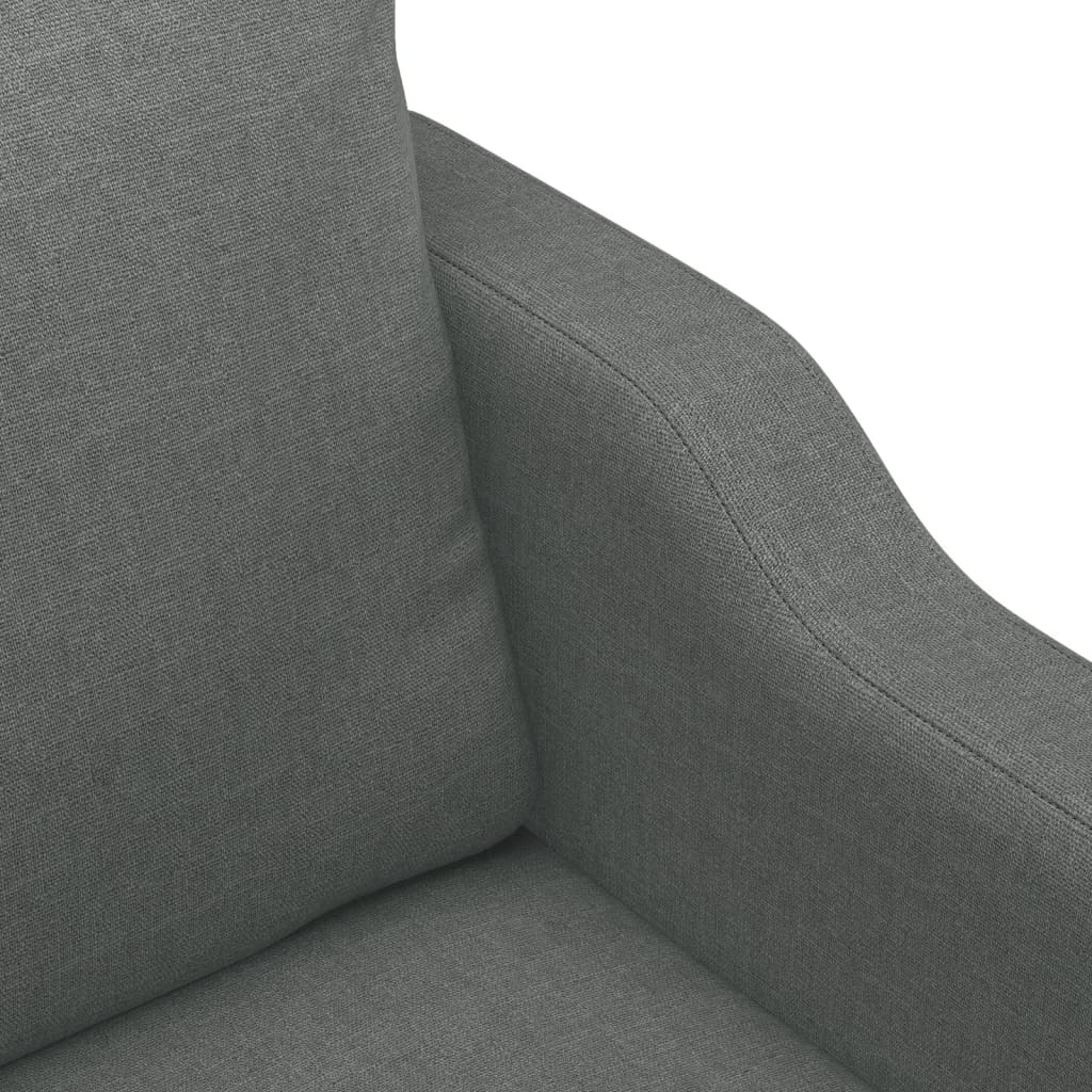 2-Sitzer-Sofa Dunkelgrau 140 cm Stoff