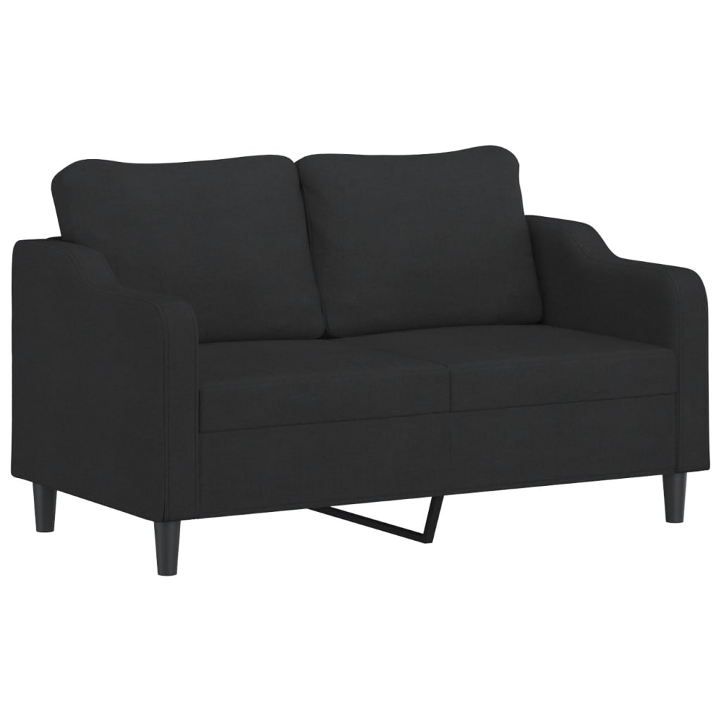 2-Sitzer-Sofa Schwarz 140 cm Stoff