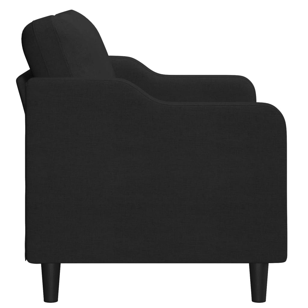 2-Sitzer-Sofa Schwarz 140 cm Stoff