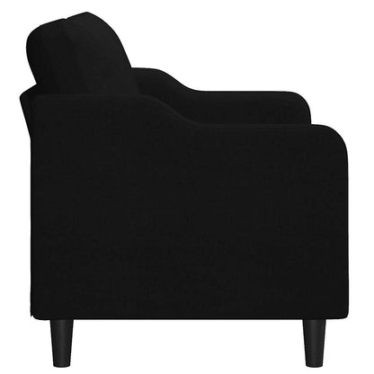 2-Sitzer-Sofa Schwarz 140 cm Stoff